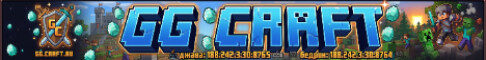 Баннер сервера GG Craft сервер Майнкрафт