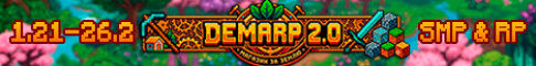 Баннер сервера Сервер DEMARP twitch-стримерши Devo4ka_Mari сервер Майнкрафт