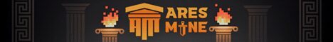 Баннер сервера AresMine сервер Майнкрафт