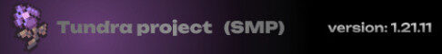 Баннер сервера Tundra project smp сервер Майнкрафт
